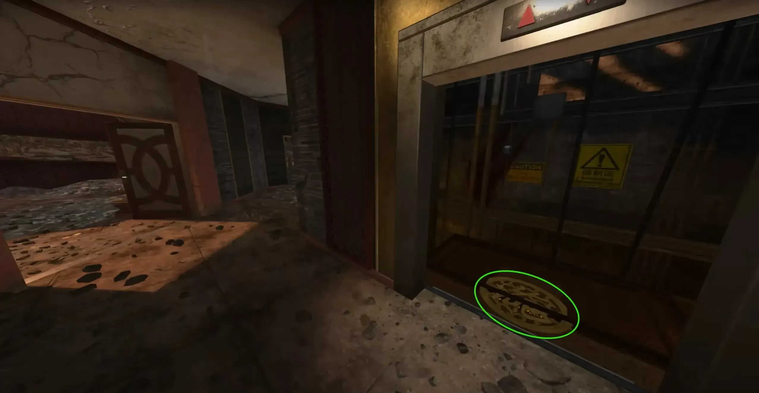symbol above quick revive elevator