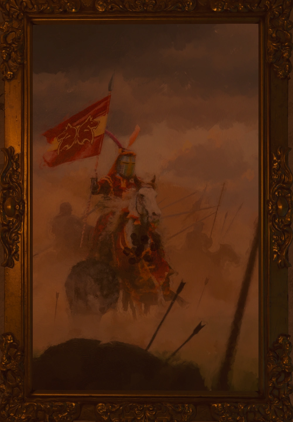 2 · King riding into battle.