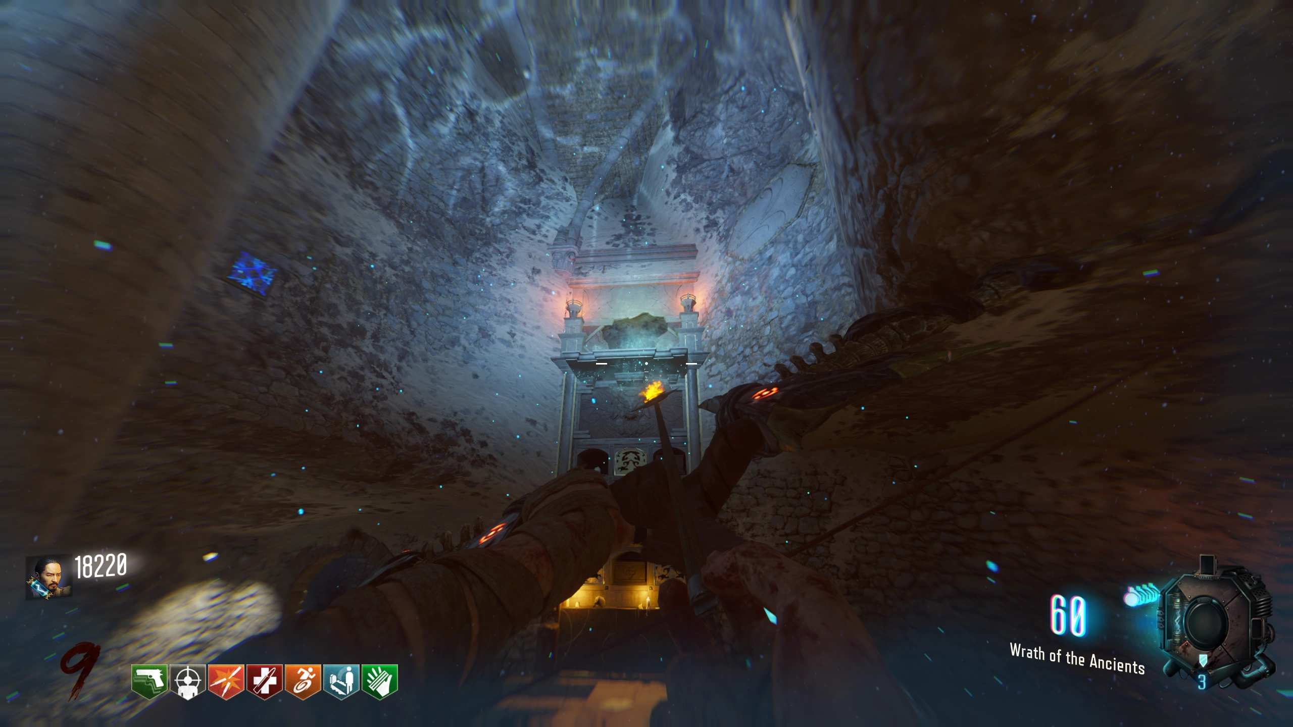 Land here and interact with the hole to finish the arrow.