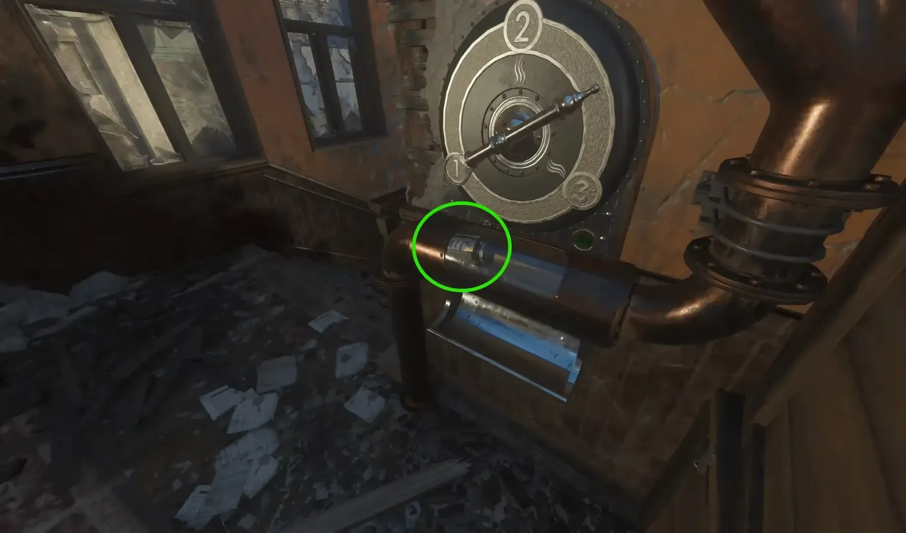 The pink cylinder becomes collectible after the air path is correct.