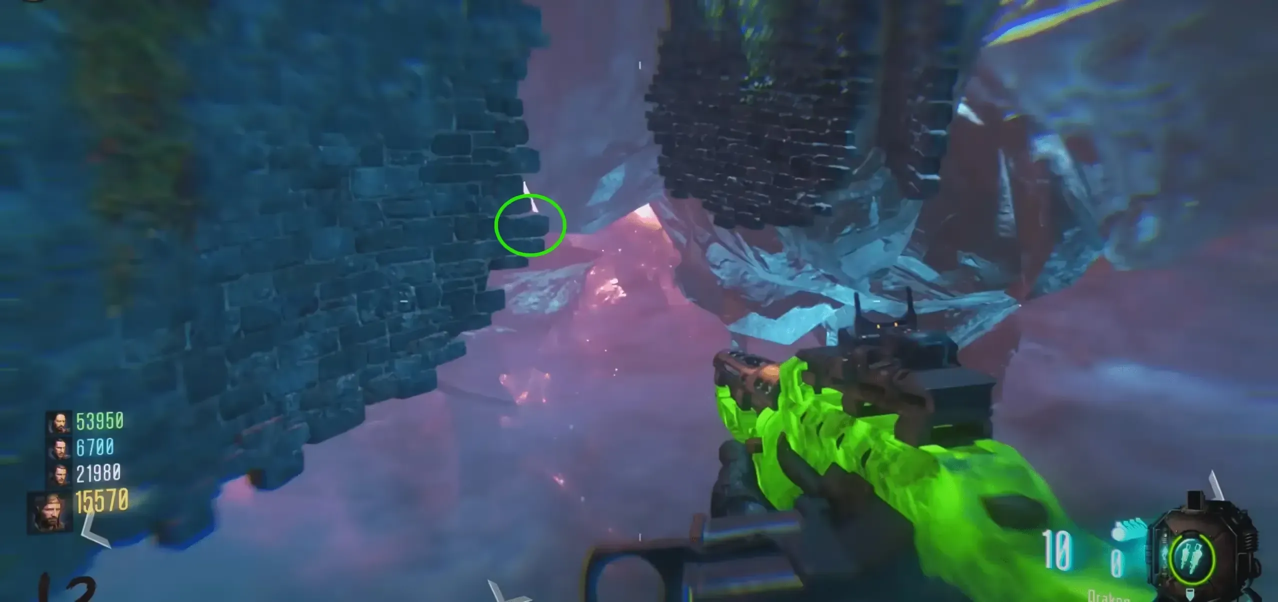 Kino / Der Eisendrache: Third wall of the exterior free-perk wall-run route.