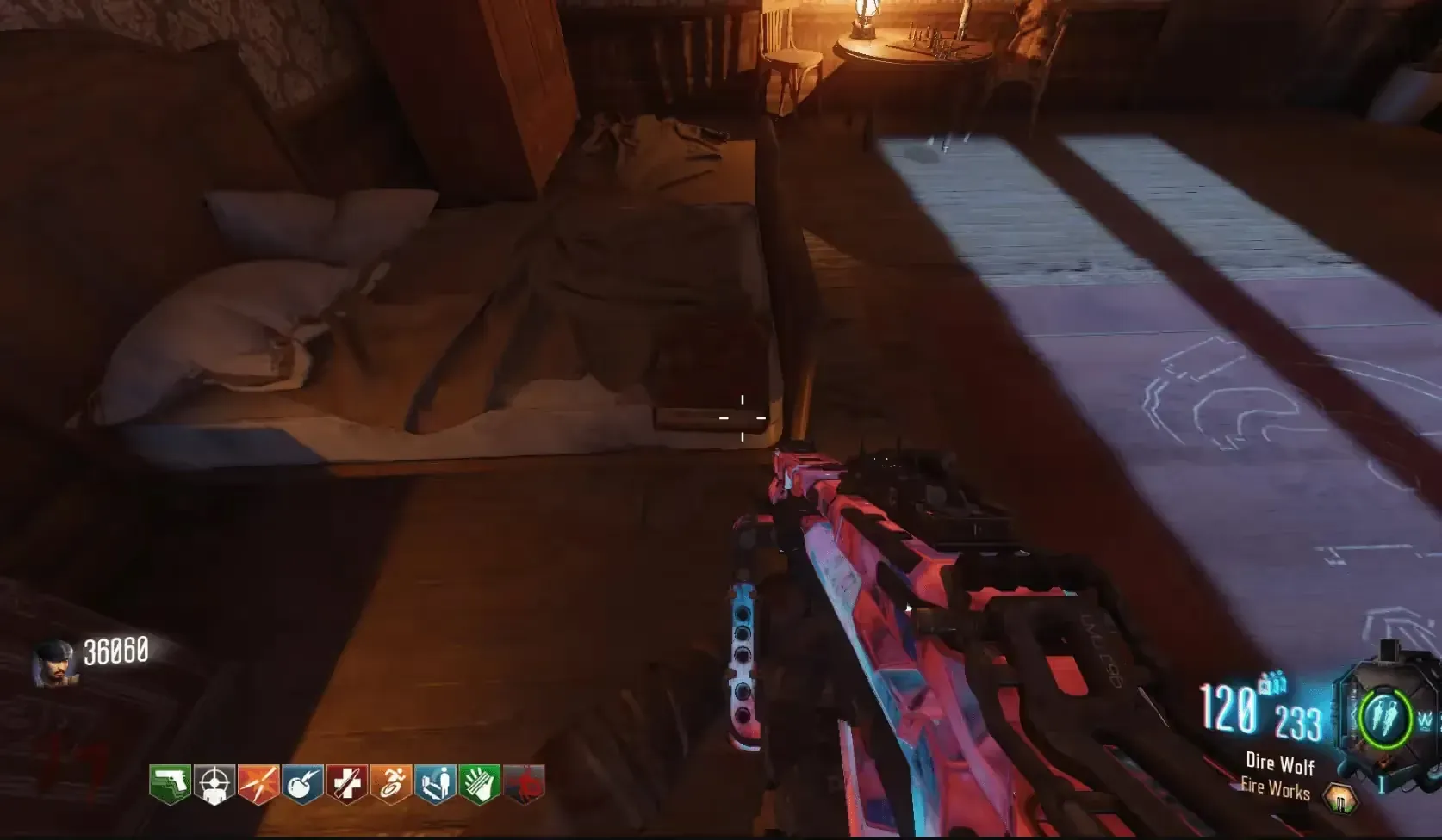 Take the Kronorium from the bed.