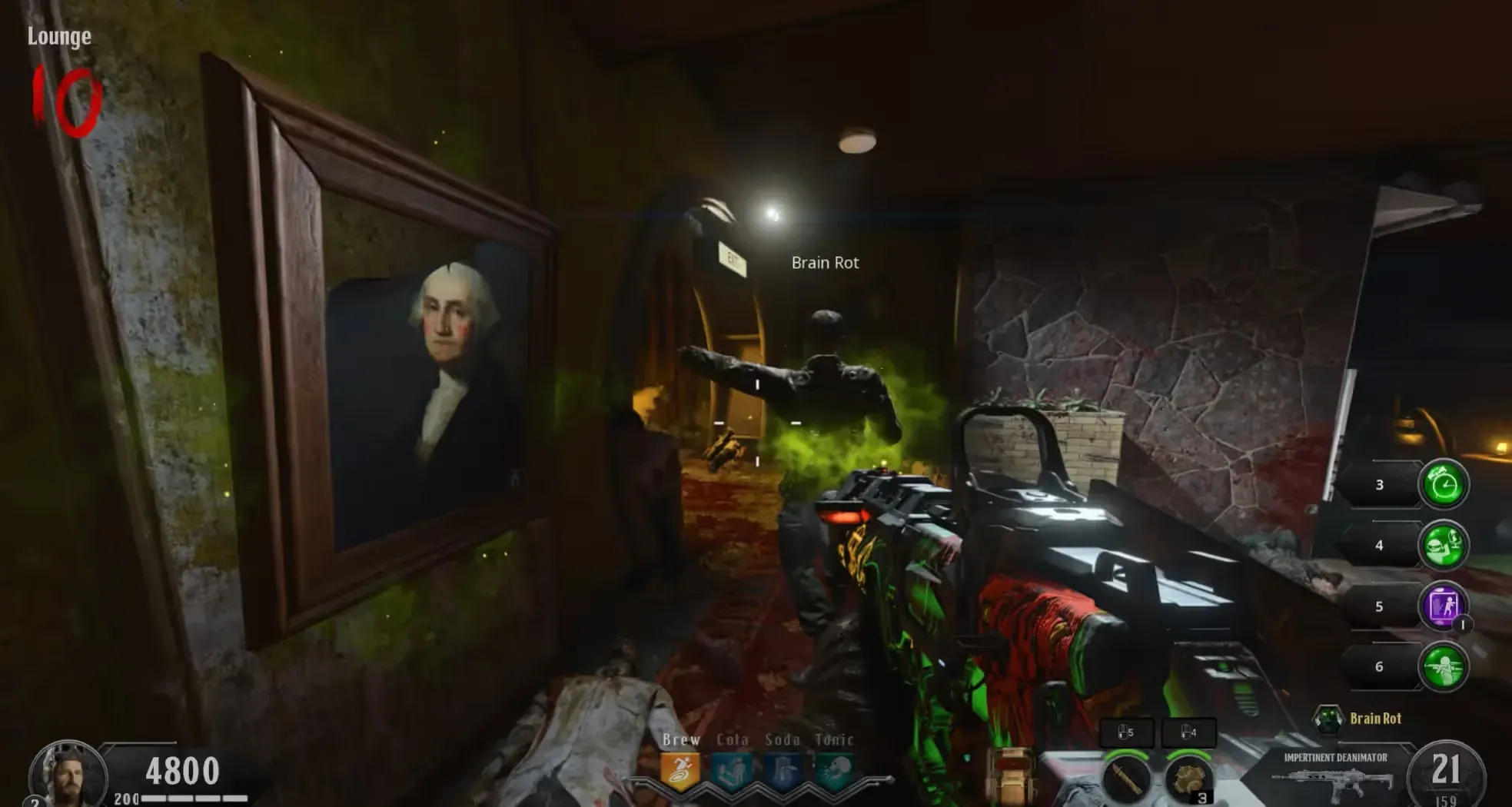 Lounge: painting beside the exit stairs