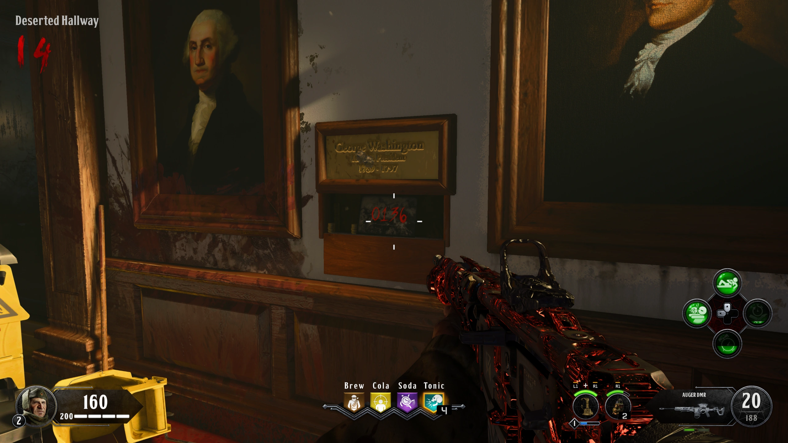 Shi No Numa clue photograph at Deserted Hallway nameplates; example digits only
