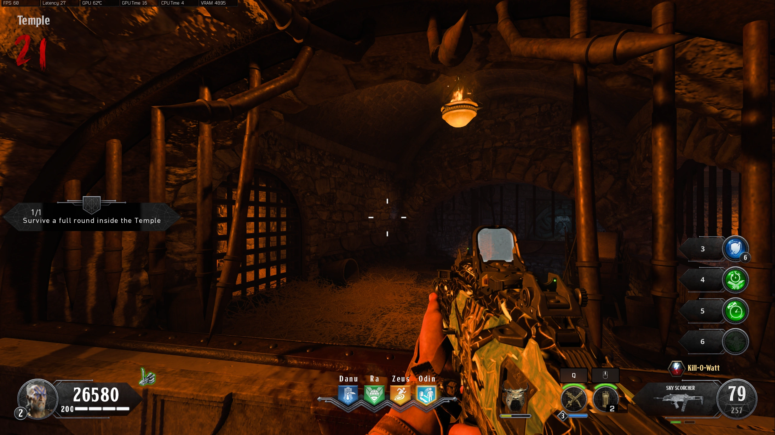 Temple target near the Swordfish wallbuy.