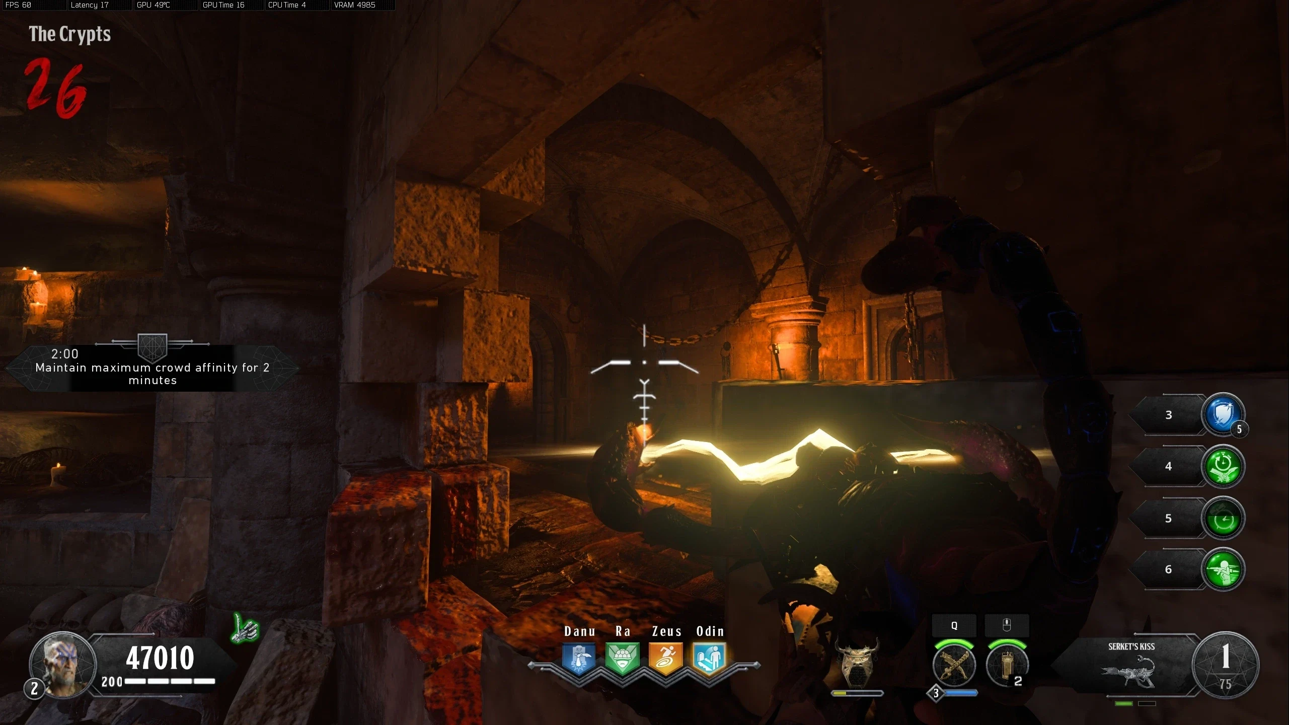 The Crypts: aim just below the lower-left curve from this viewpoint.