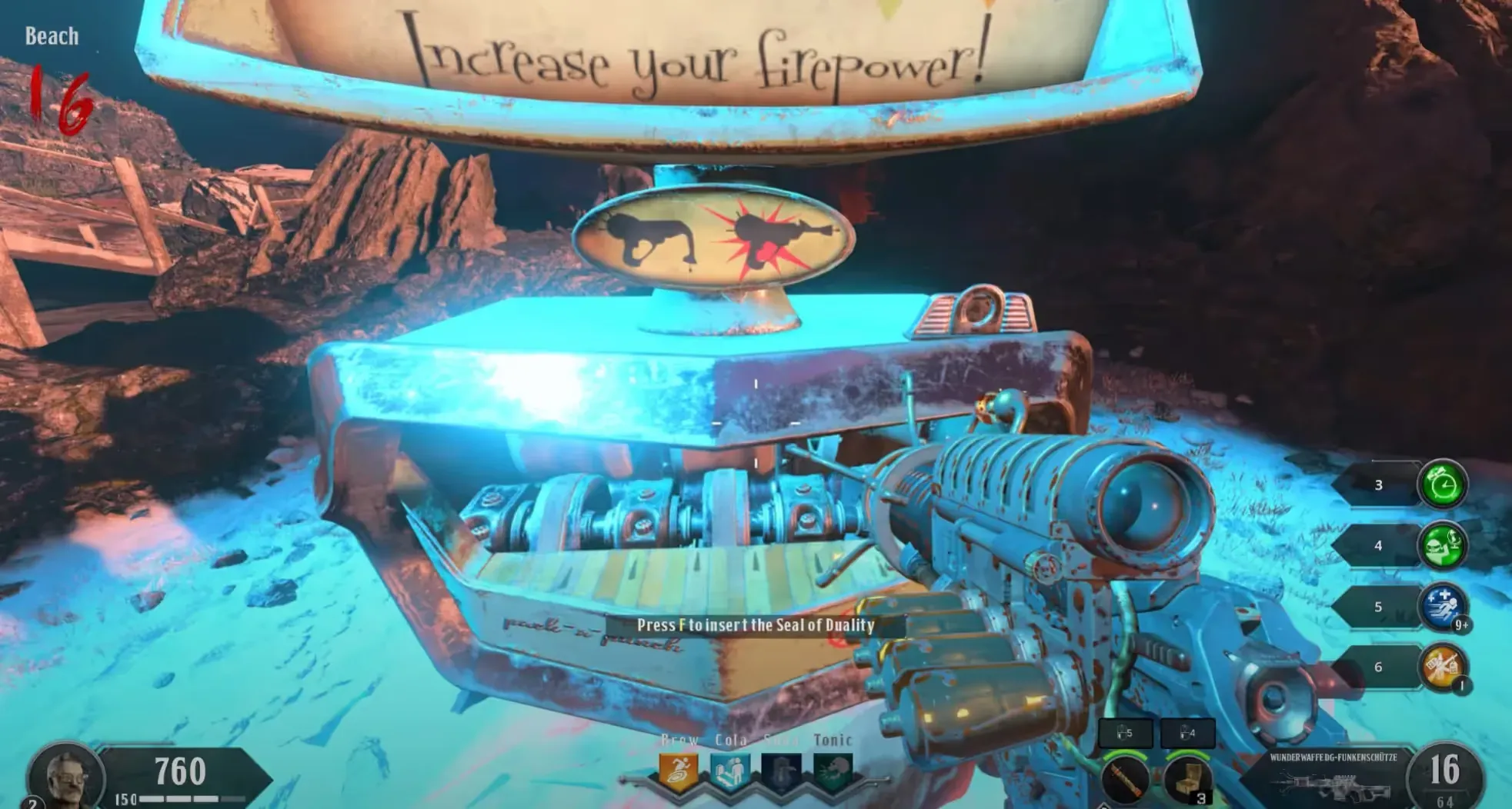 Place the Seal in the illuminated Pack-a-Punch and feed nearby kills