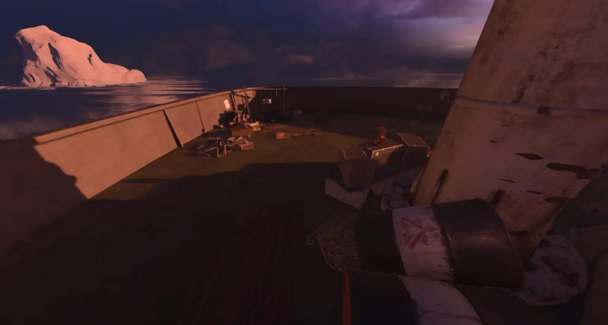 Forecastle — fallen barrels