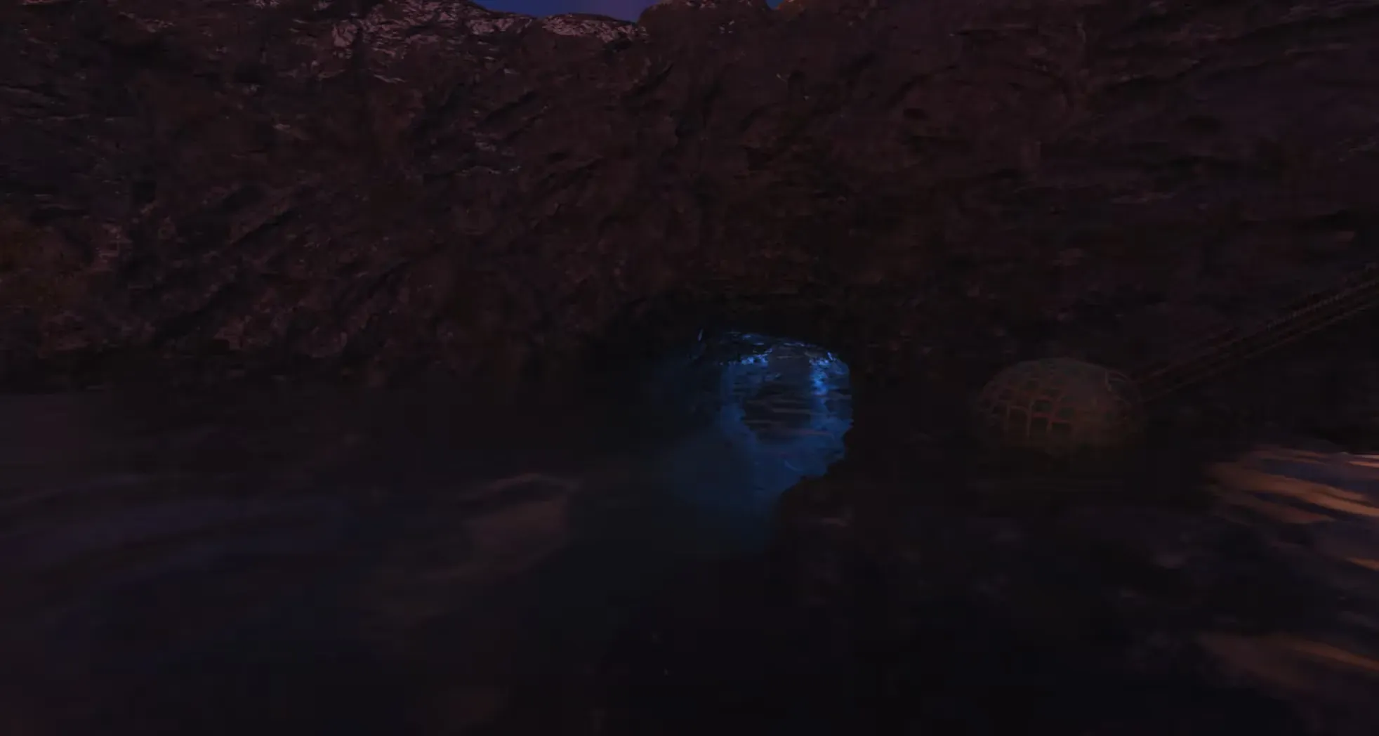Lagoon ↔ Lighthouse Cove — underwater tunnel