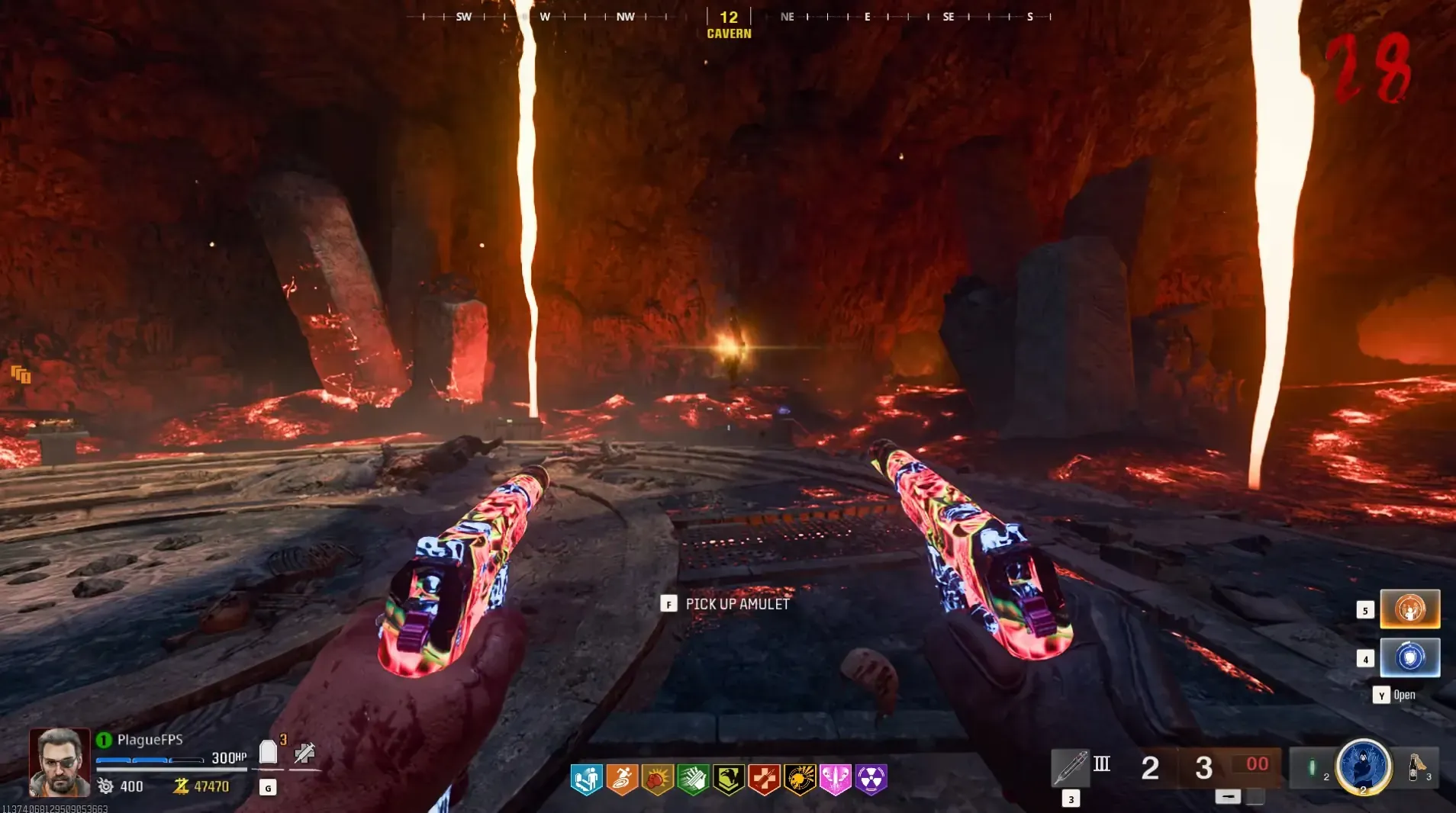 Take the amulet after defeating the Guardian