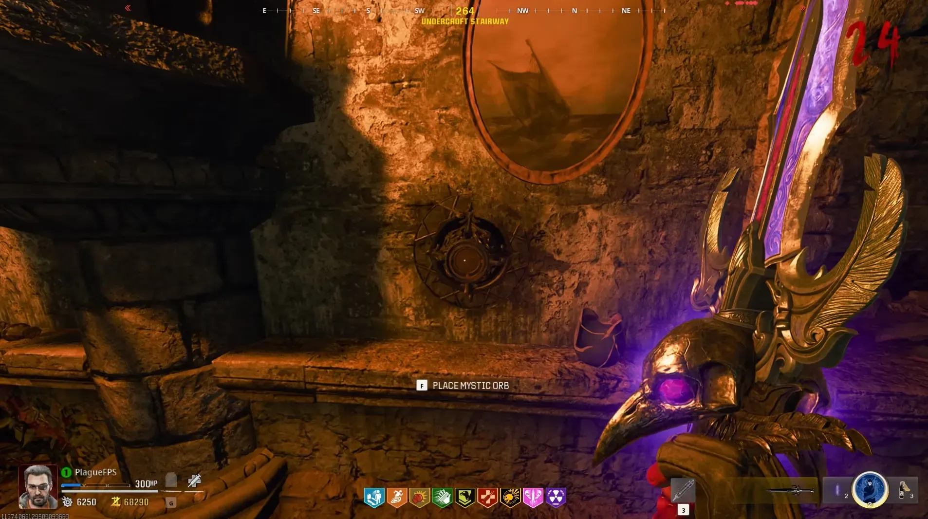 Undercroft holder for the shadow trial