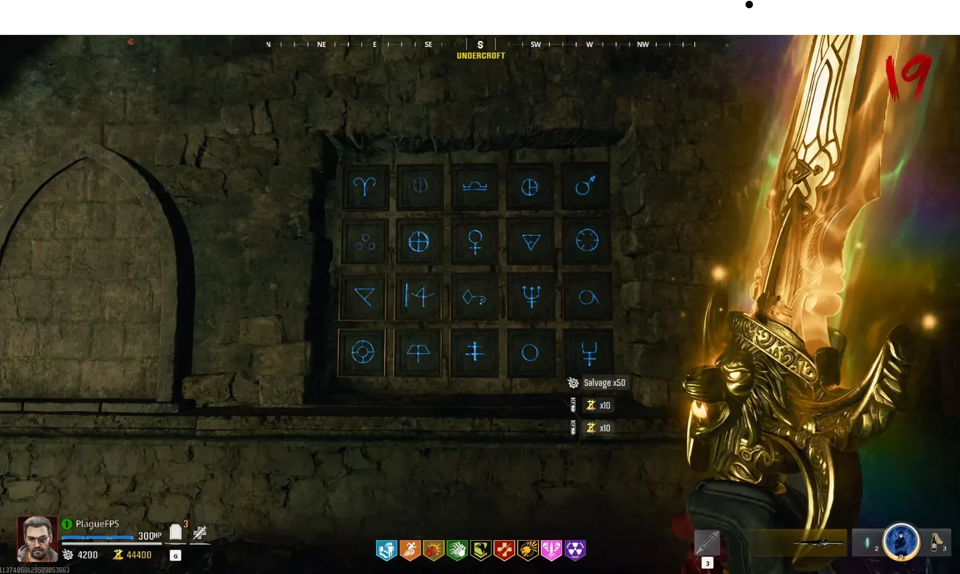 All twenty photographed wall runes; their in-game positions change