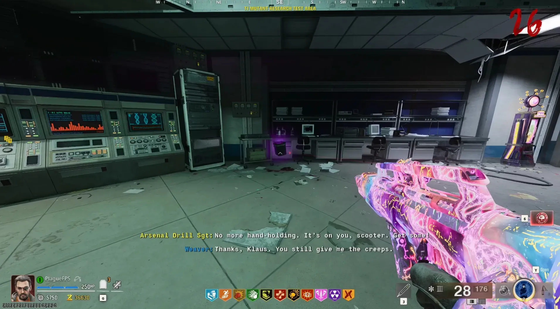 A floating purple object is a capture target