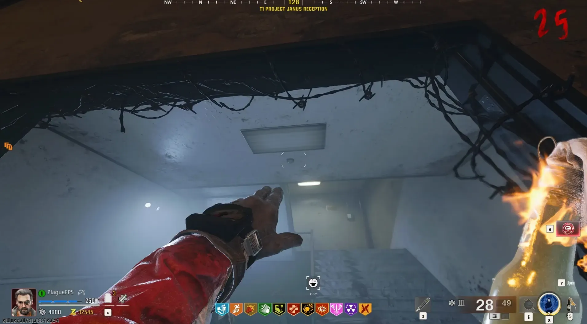 Trigger the nearby smoke detector to fill the bucket