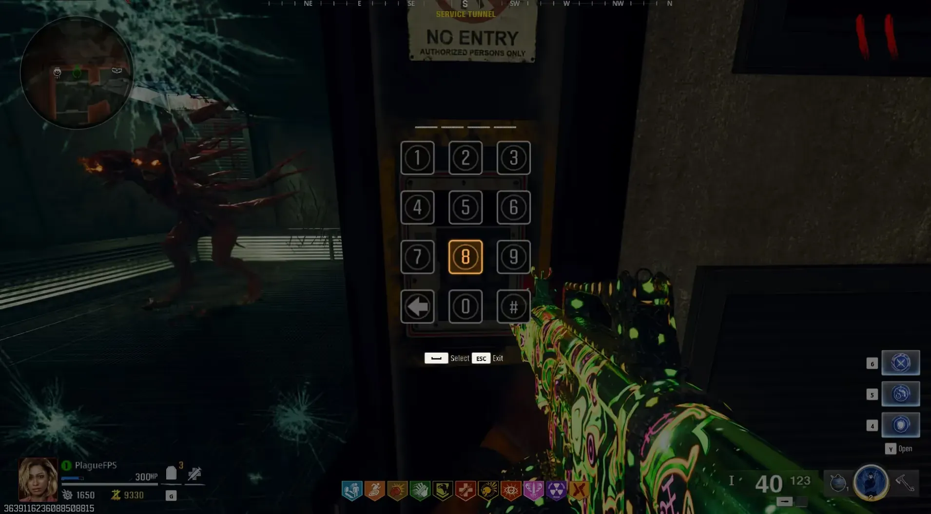 Enter the four-digit code beside the underground Doppelghast cell
