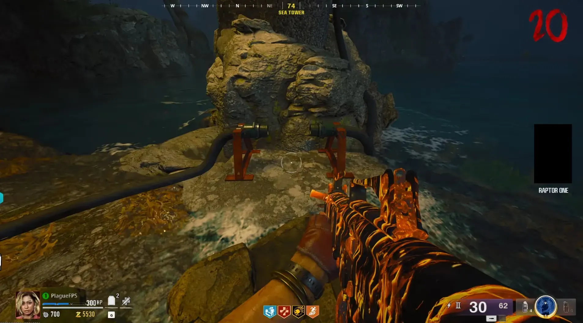Docks endpoint below Sea Tower
