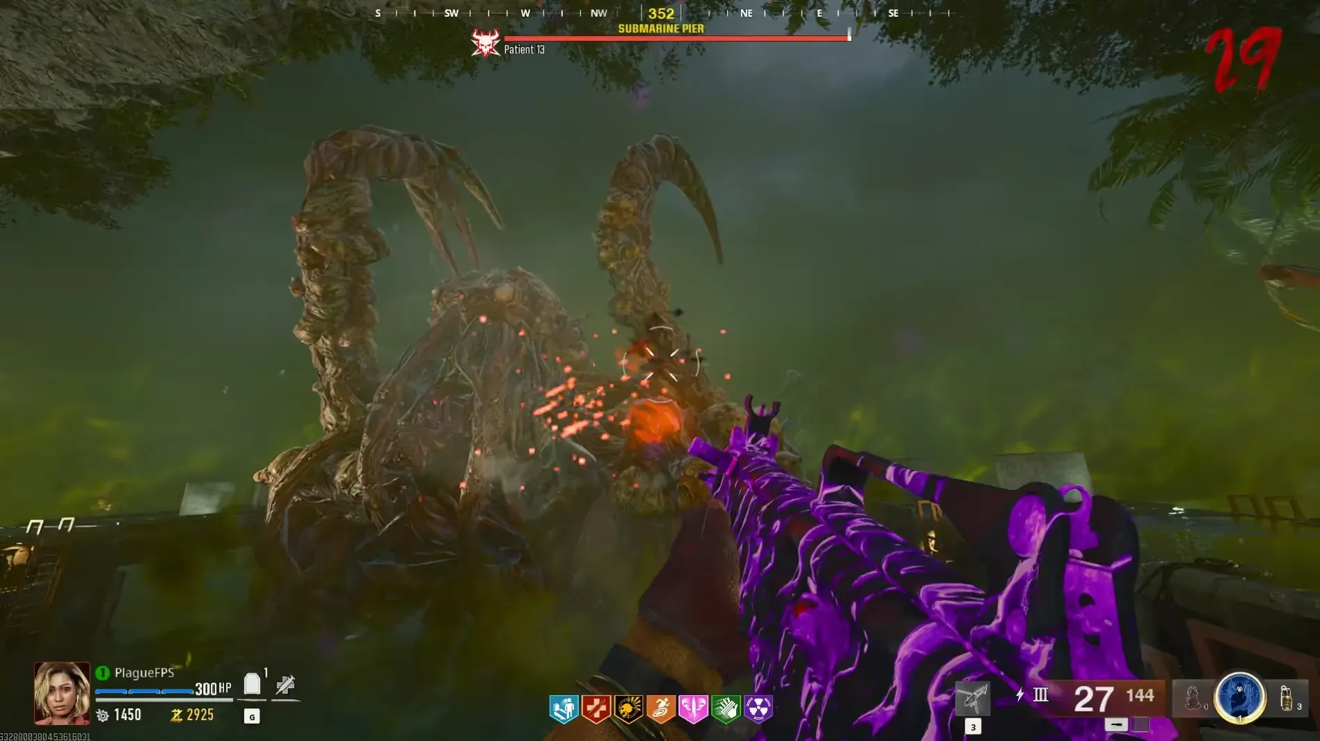 Patient 13’s glowing shoulder growths are the first phase’s damage windows