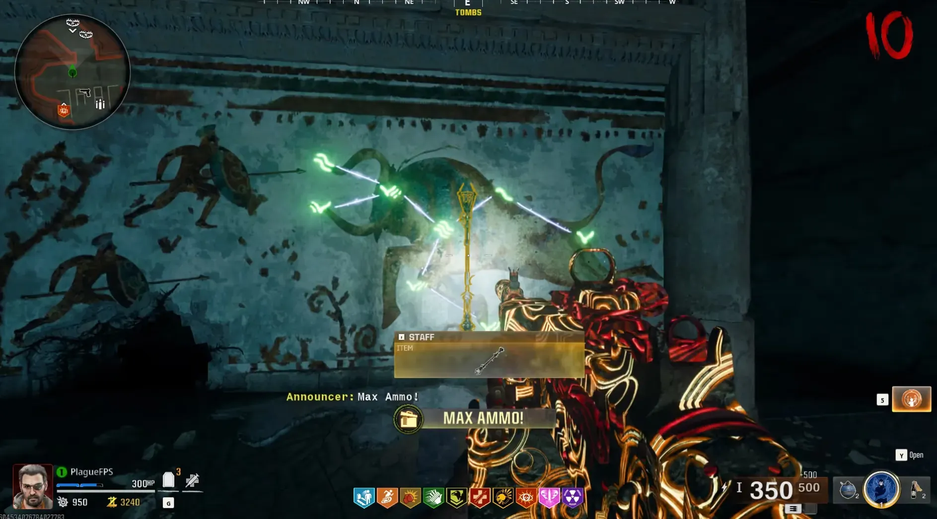 Collect the Staff piece after the defense