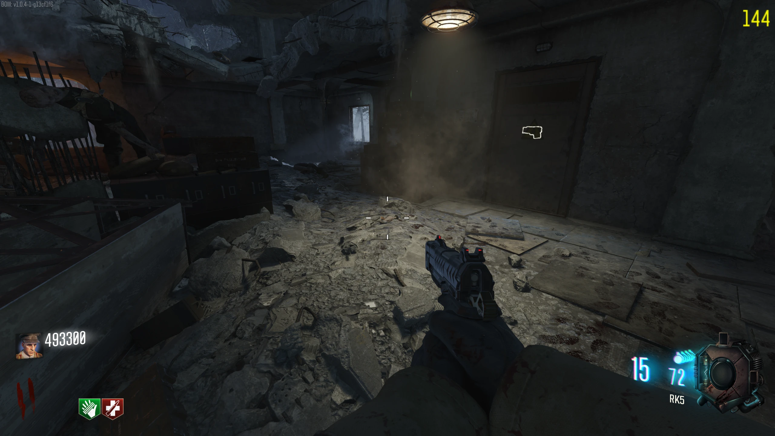 floor in front of the RK5 wallbuy