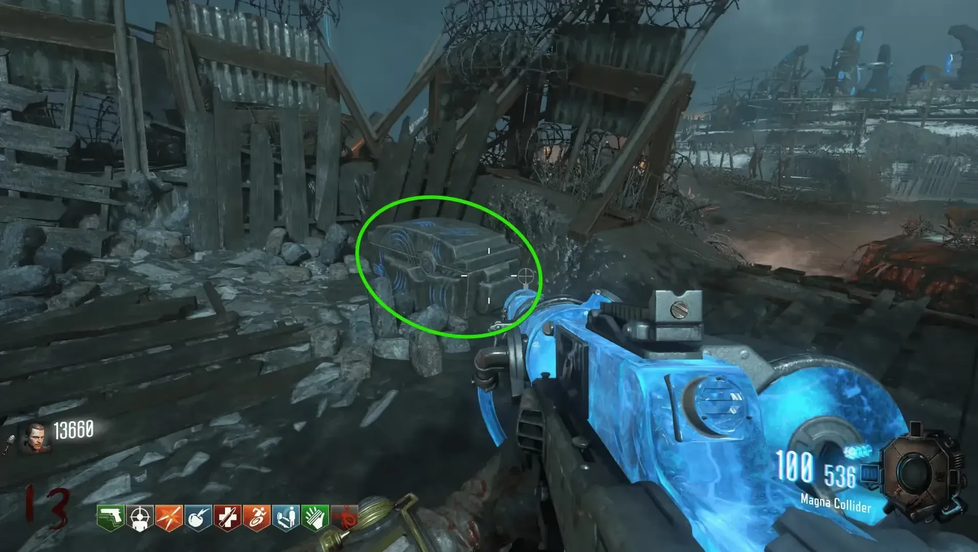 In Odins right footprint near Generator 5