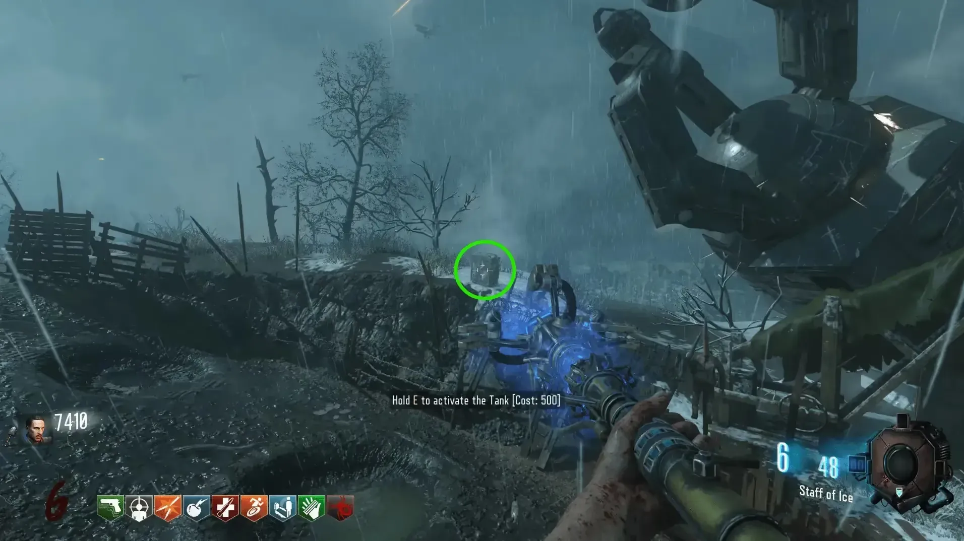 Near Gen 2, outside the map next to the destroyed Giant