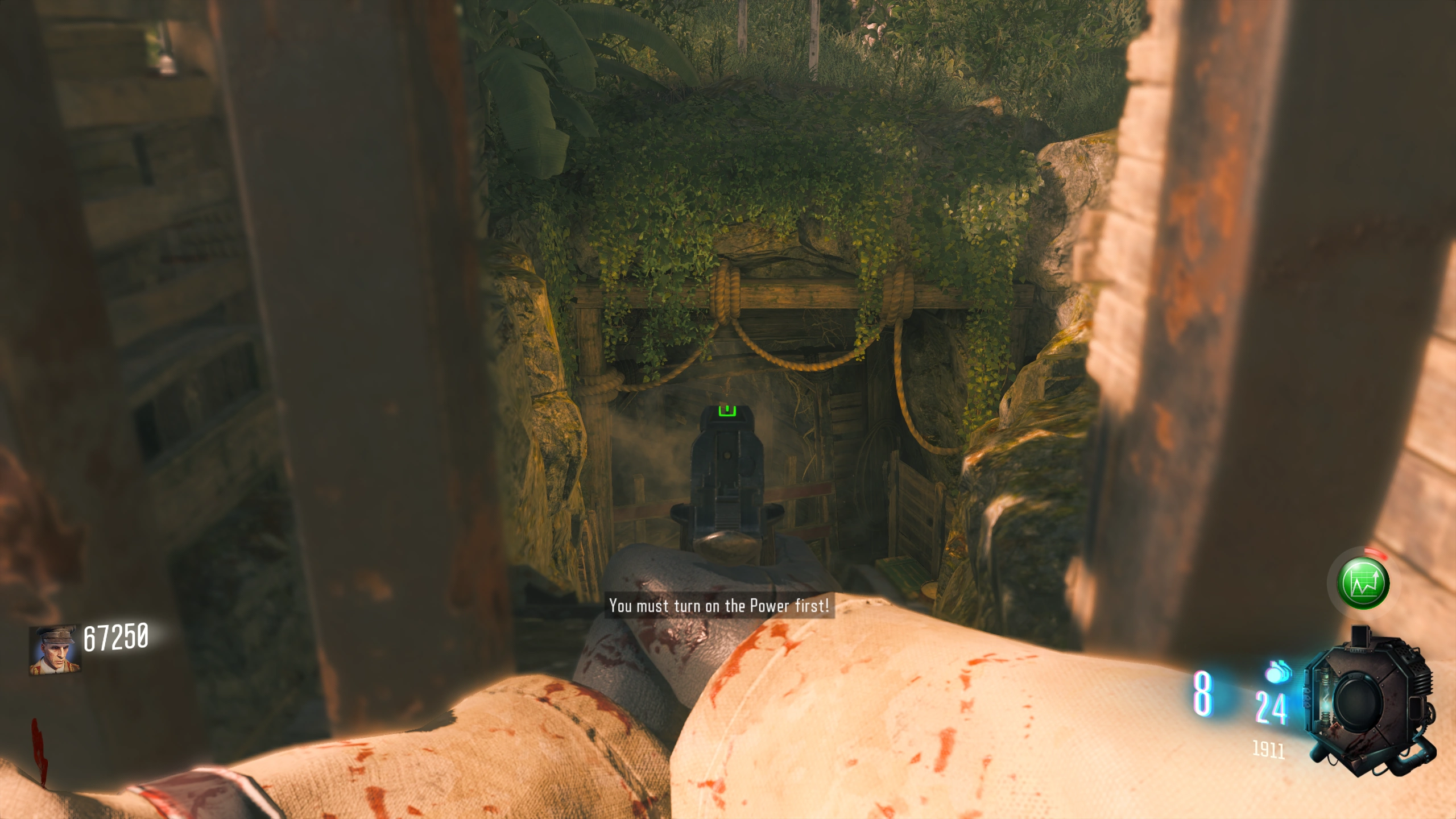 Minecart Area - Hanging from the first cross beam at the start of the Minecart tunnel