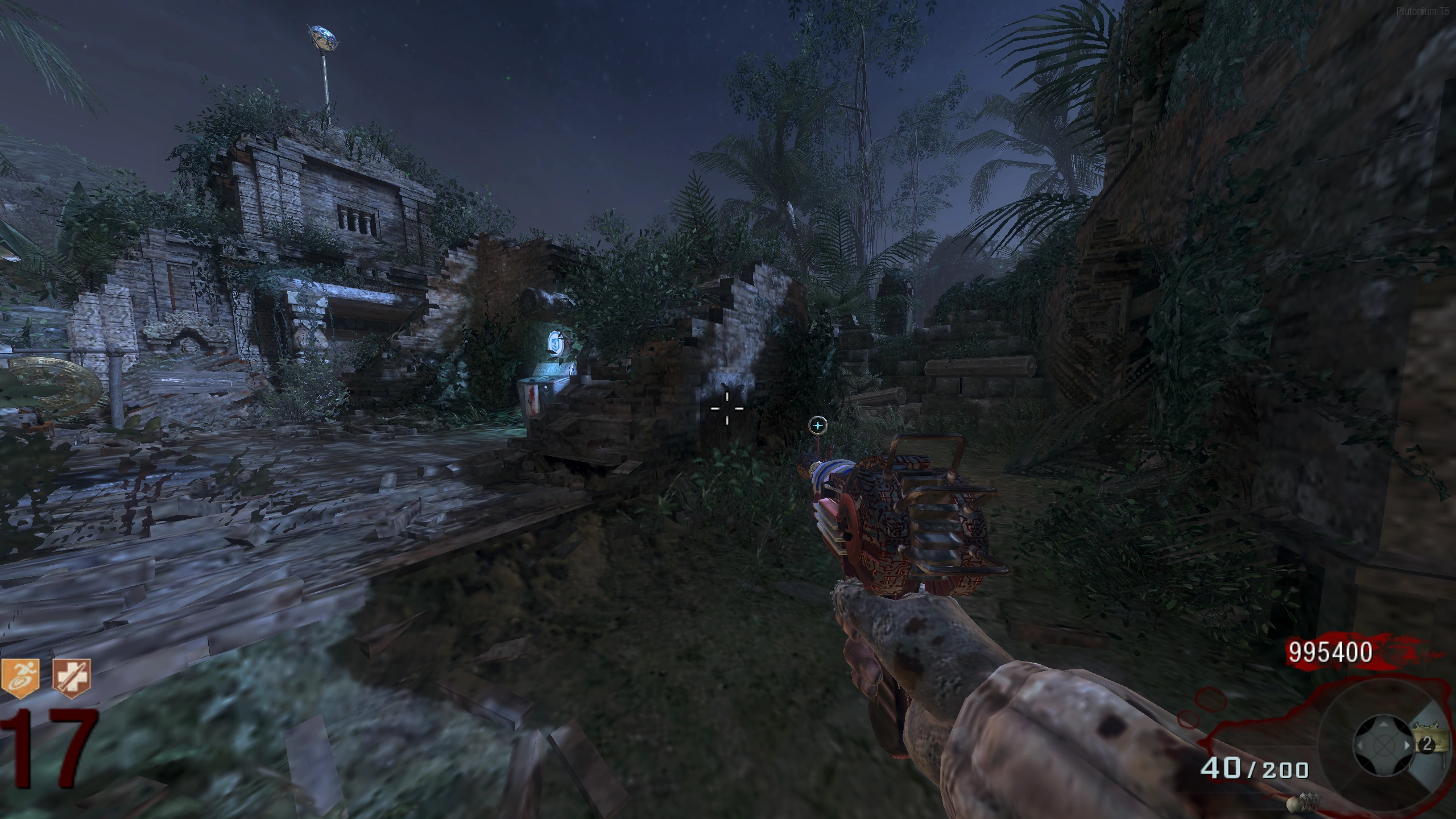 Spawn Room - Right of the Quick Revive machine, on the other side of the wall
