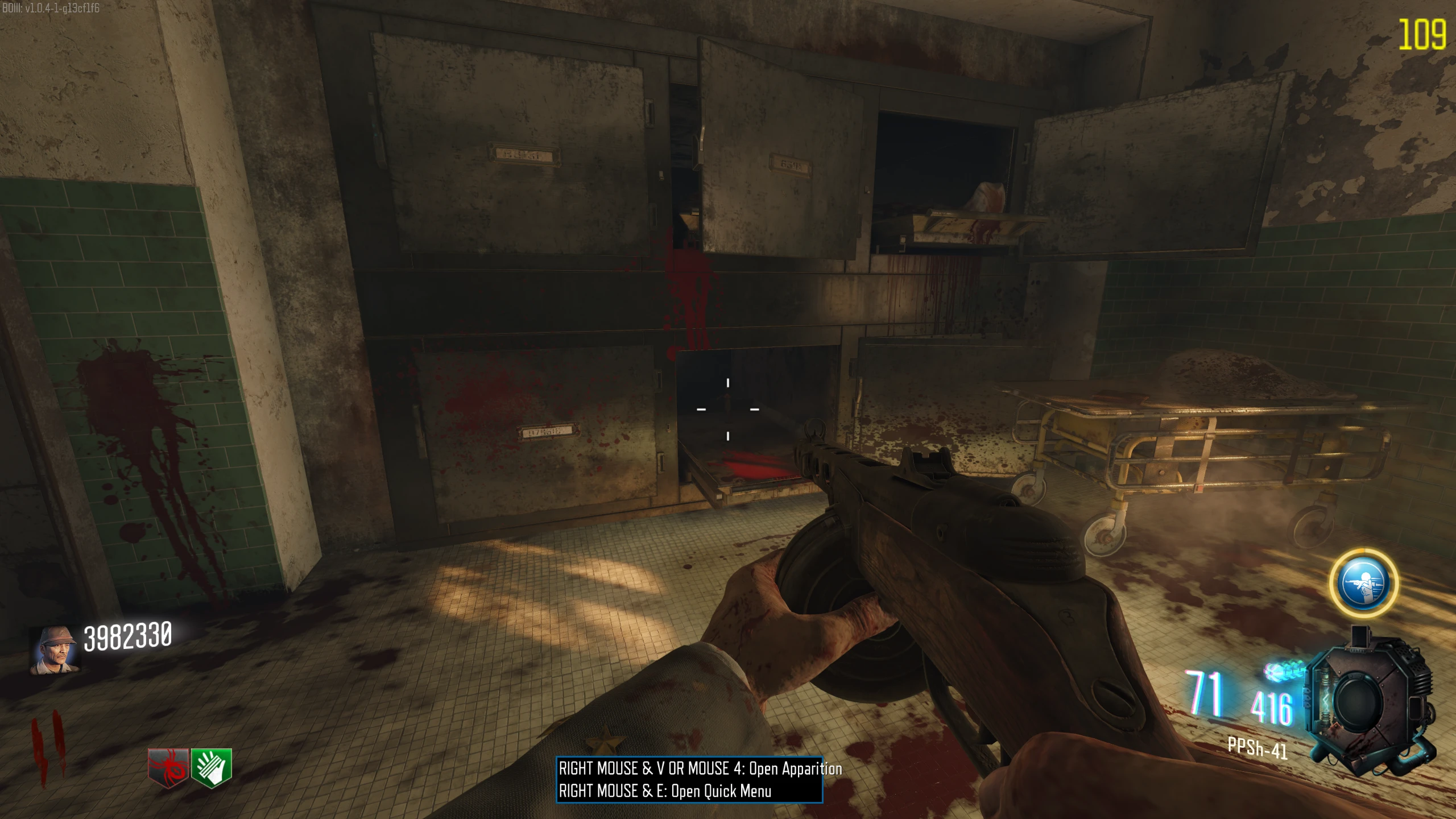 Quick Revive Spawn Room - In the open mortuary cabinet