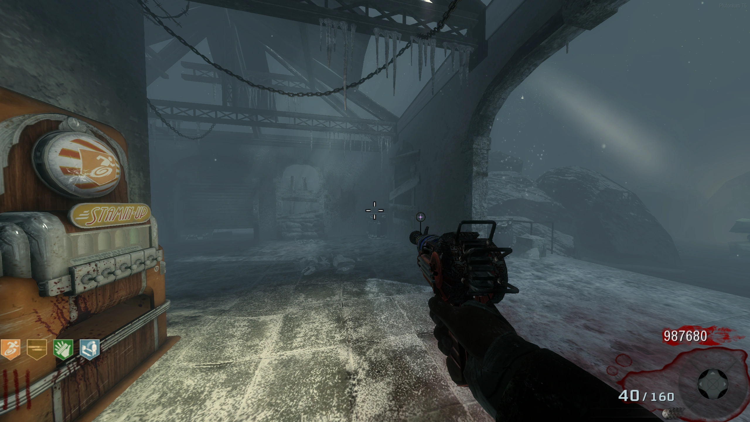 Stamin-Up Room - On a barrel, right of a Zombie spawn