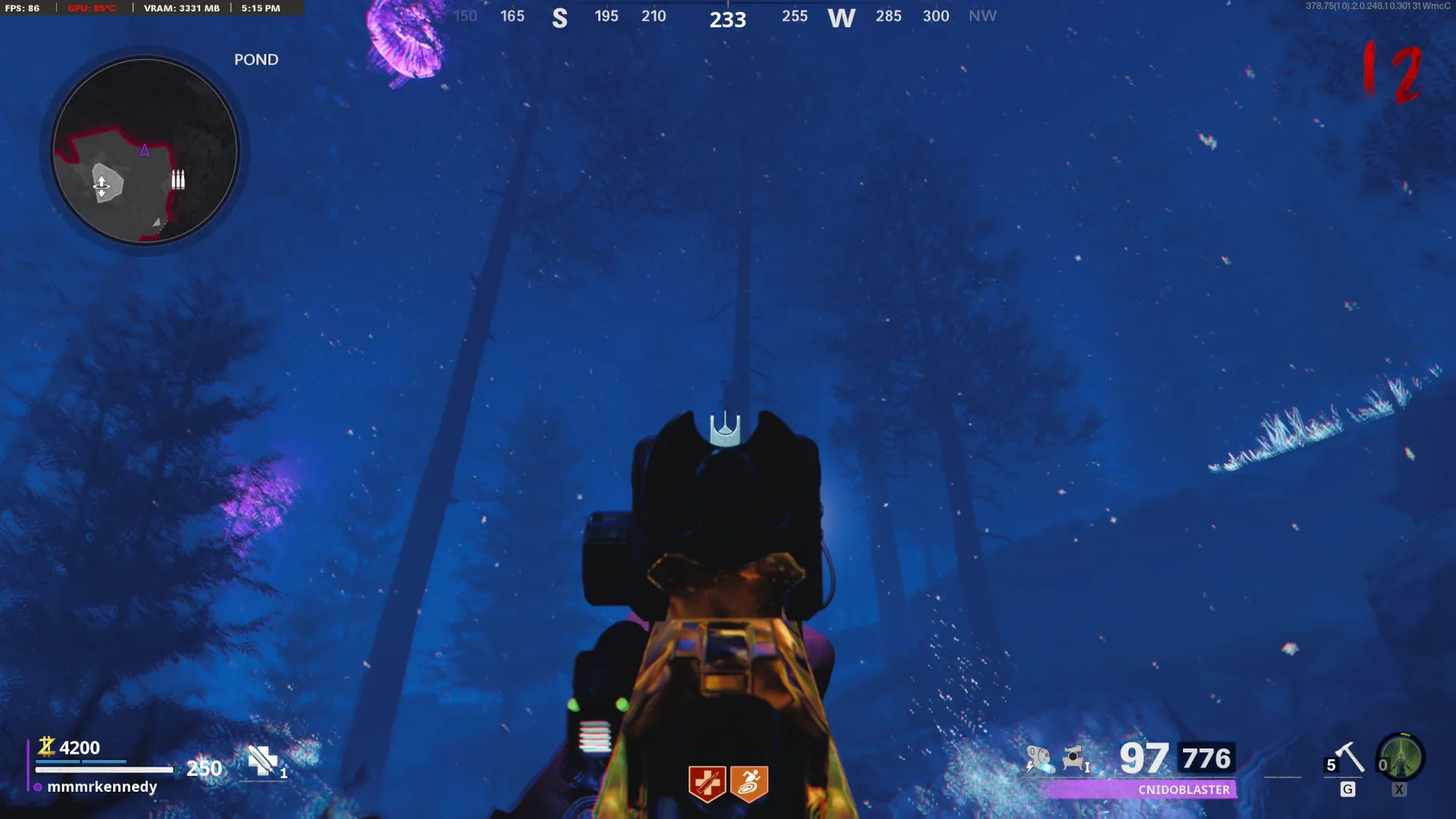 Floating-zombie site: Pond trees