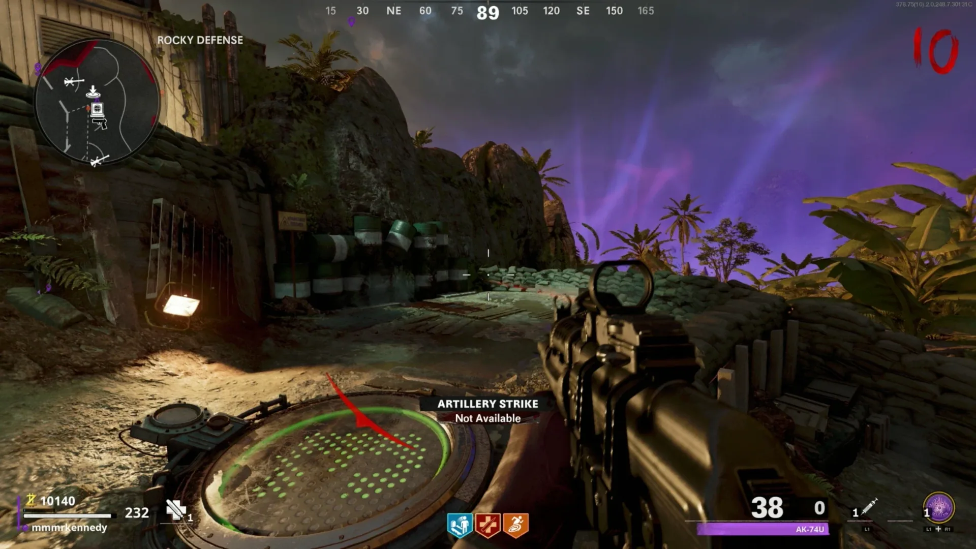 Head spawn: Rocky Defense sandbags