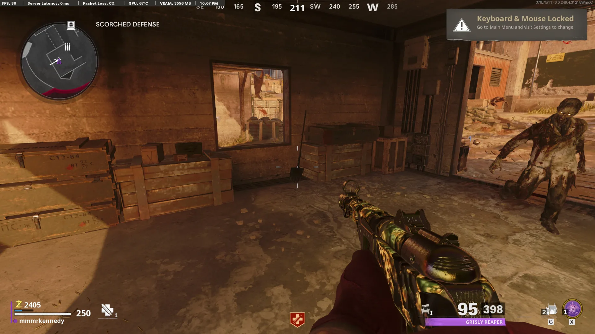 The shovel waits inside the left Scorched Defense bunker