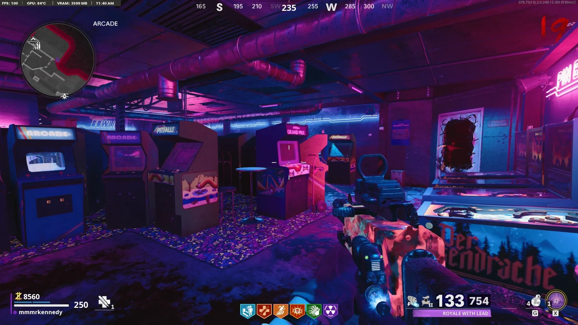 Use this Arcade cabinet for the main quest, not the upstairs Bar racing machine