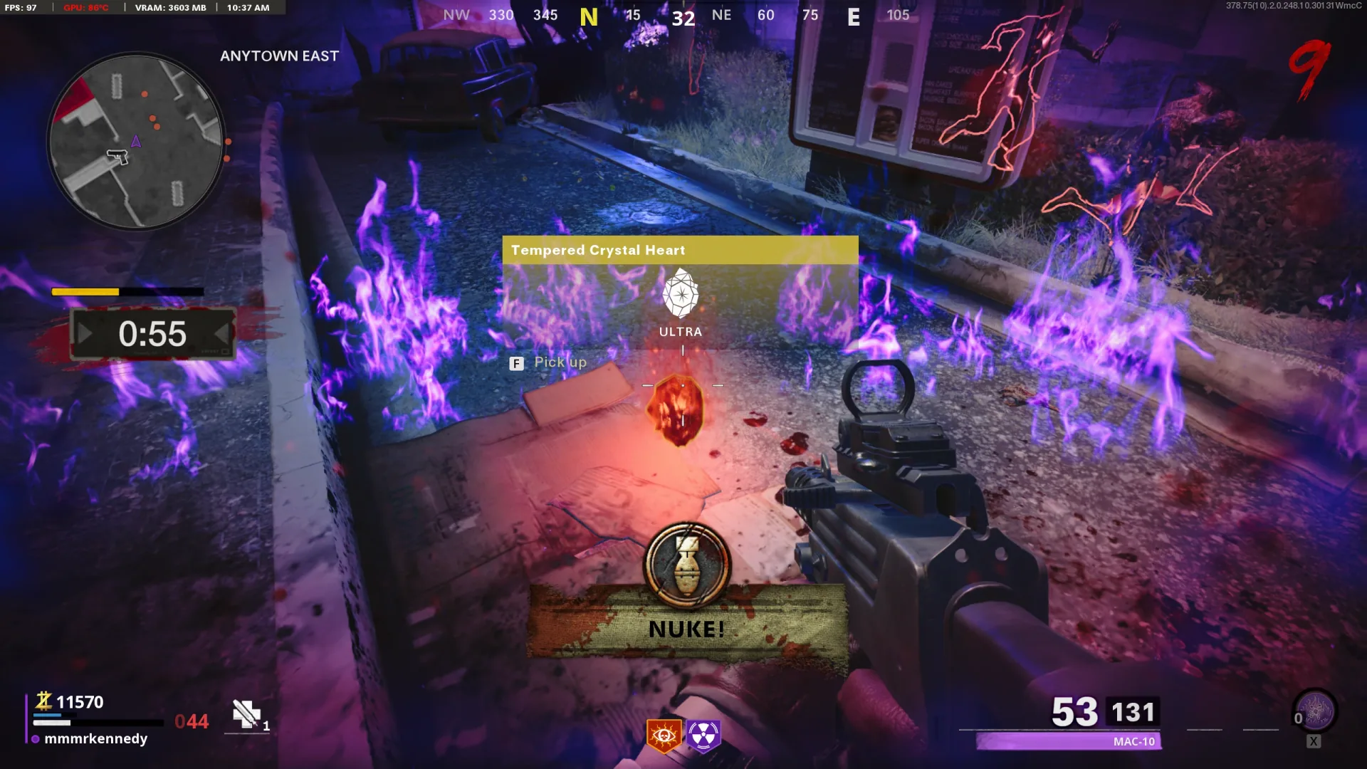 The Tempered Crystal Heart drops from the burned Tormentor