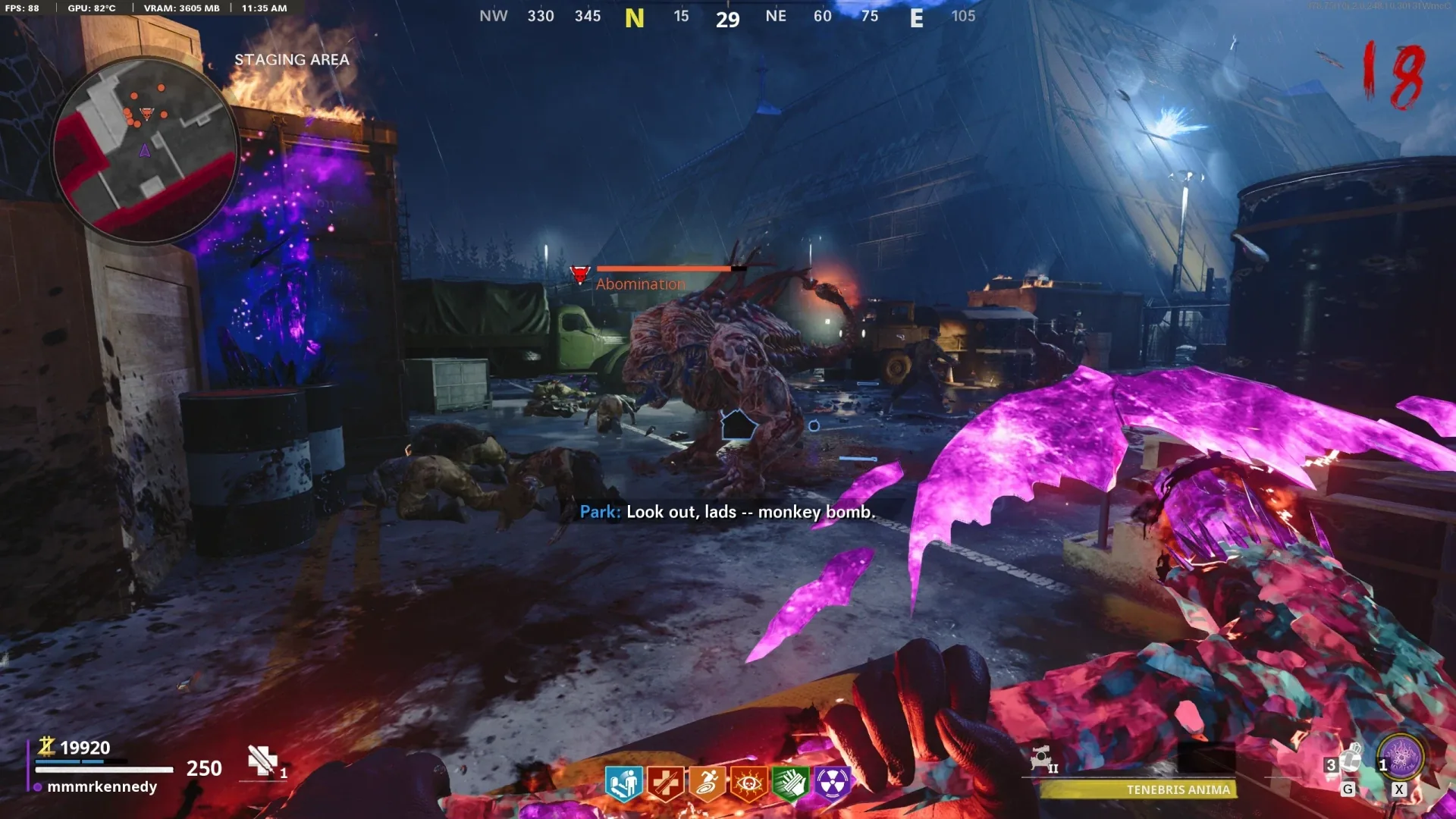 Red tail confirms the Abomination swallowed the shard