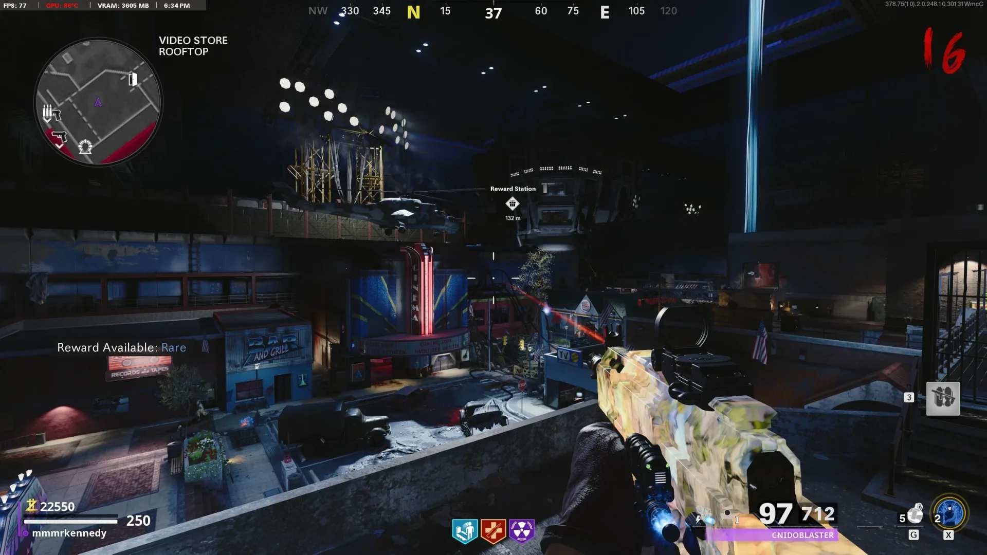 Watch the Cinema and its surroundings for all sniper targets