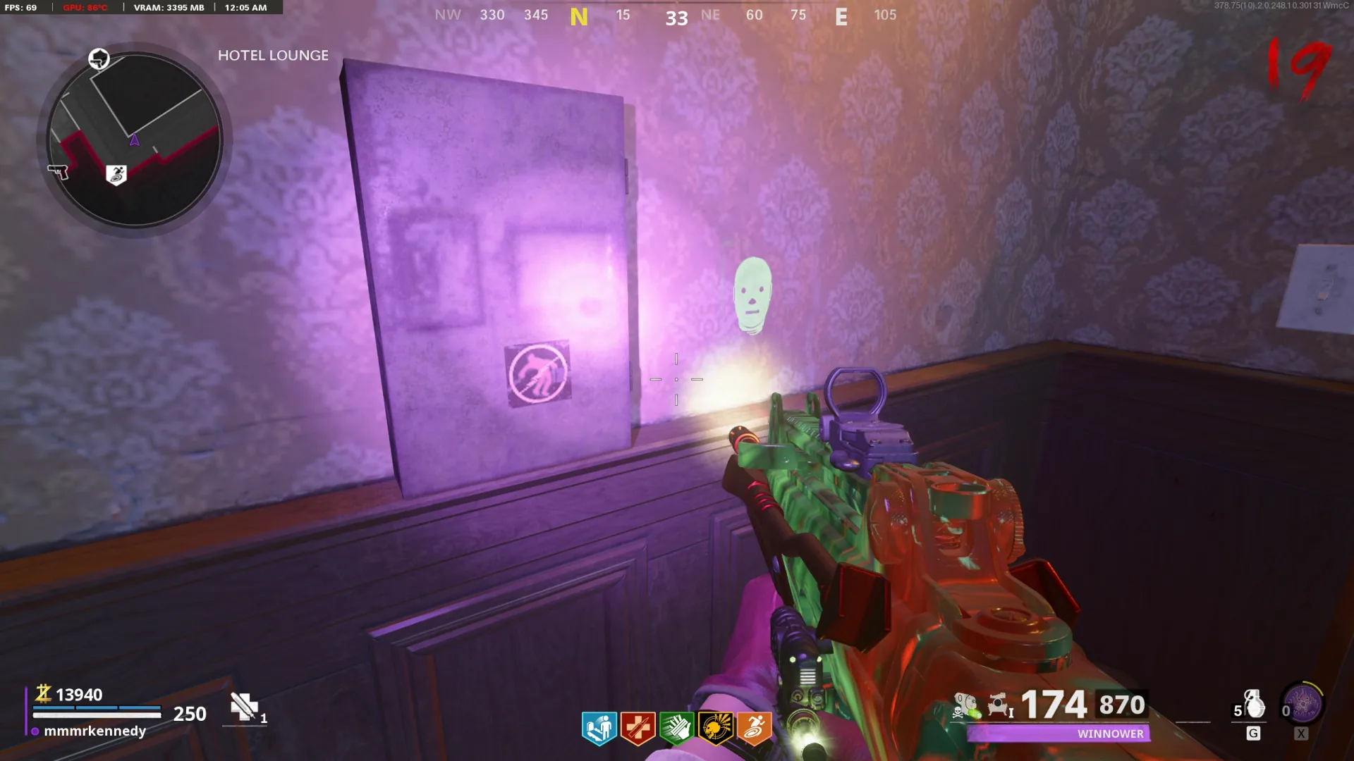 Look for this actual Klaus-face marking under the Blacklight